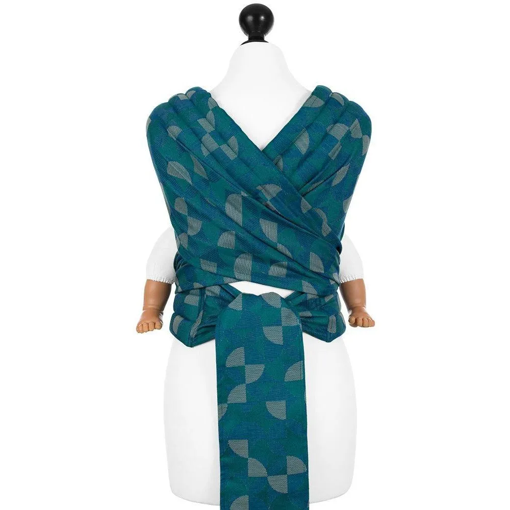 Fidella Fly Tai - MeiTai babycarrier Kaleidoscope - Ocean Teal (Baby Size - From Birth)