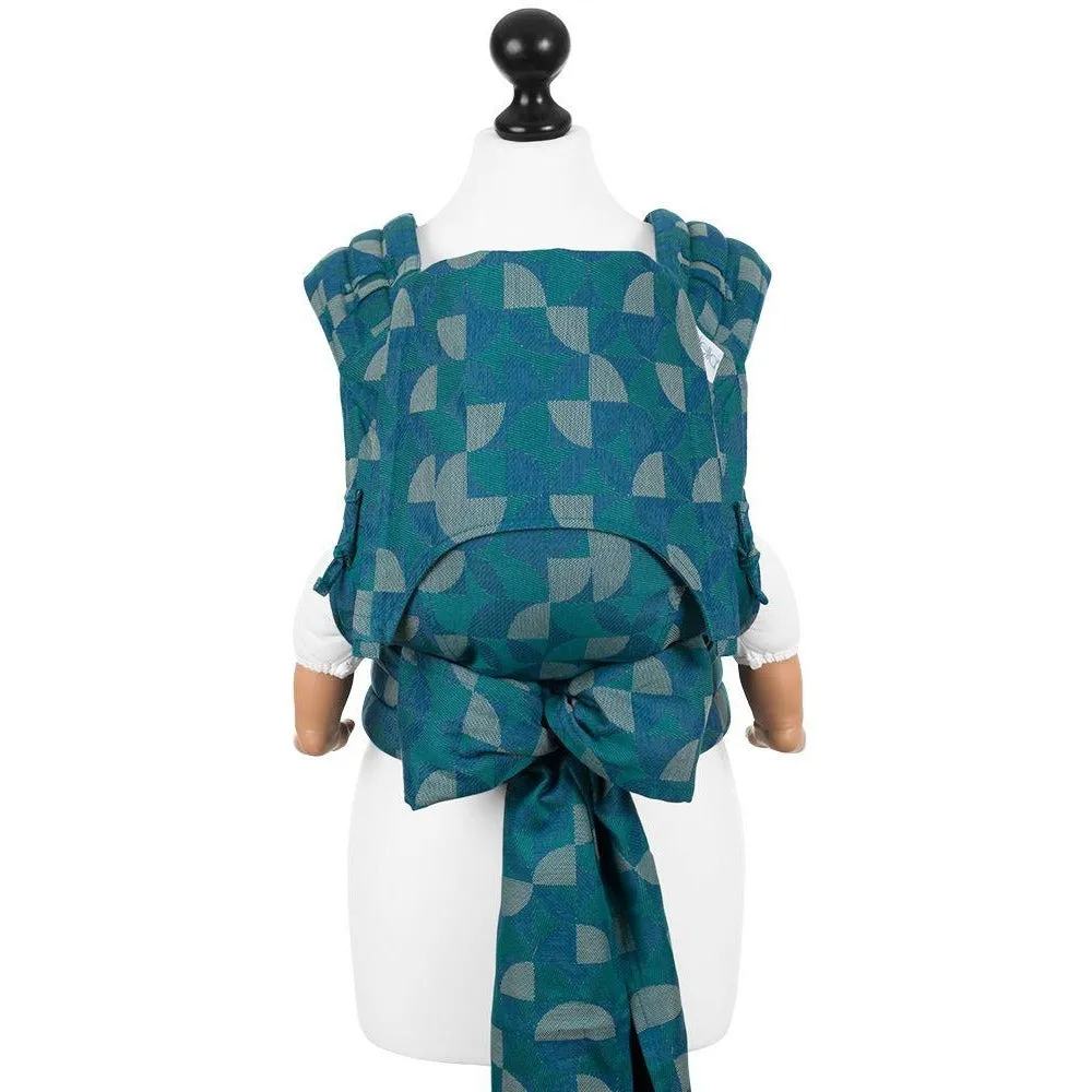 Fidella Fly Tai - MeiTai babycarrier Kaleidoscope - Ocean Teal (Baby Size - From Birth)