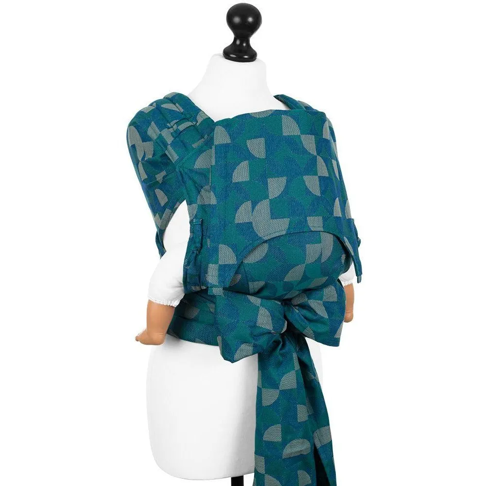 Fidella Fly Tai - MeiTai babycarrier Kaleidoscope - Ocean Teal (Baby Size - From Birth)