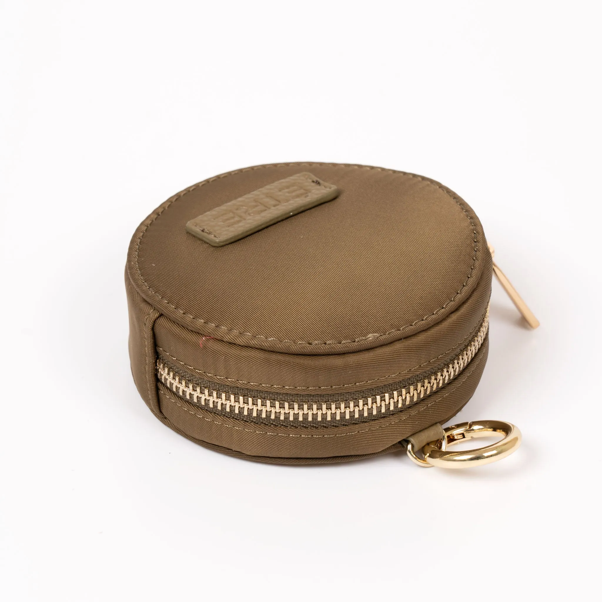 Finley Round Coin Purse - Moss Green, Nylon