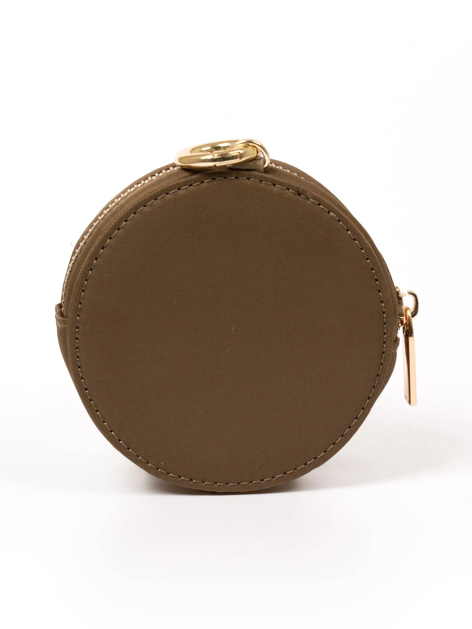 Finley Round Coin Purse - Moss Green, Nylon