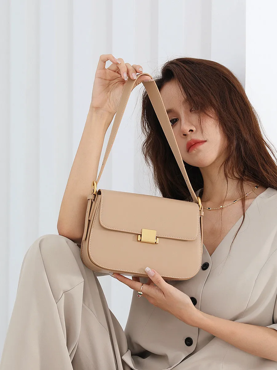 Full Grain Leather Flap Shoulder & Crossbody Bag