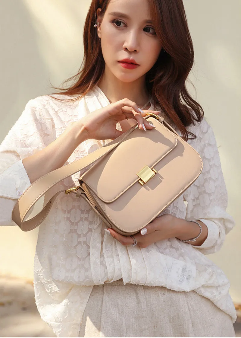 Full Grain Leather Flap Shoulder & Crossbody Bag