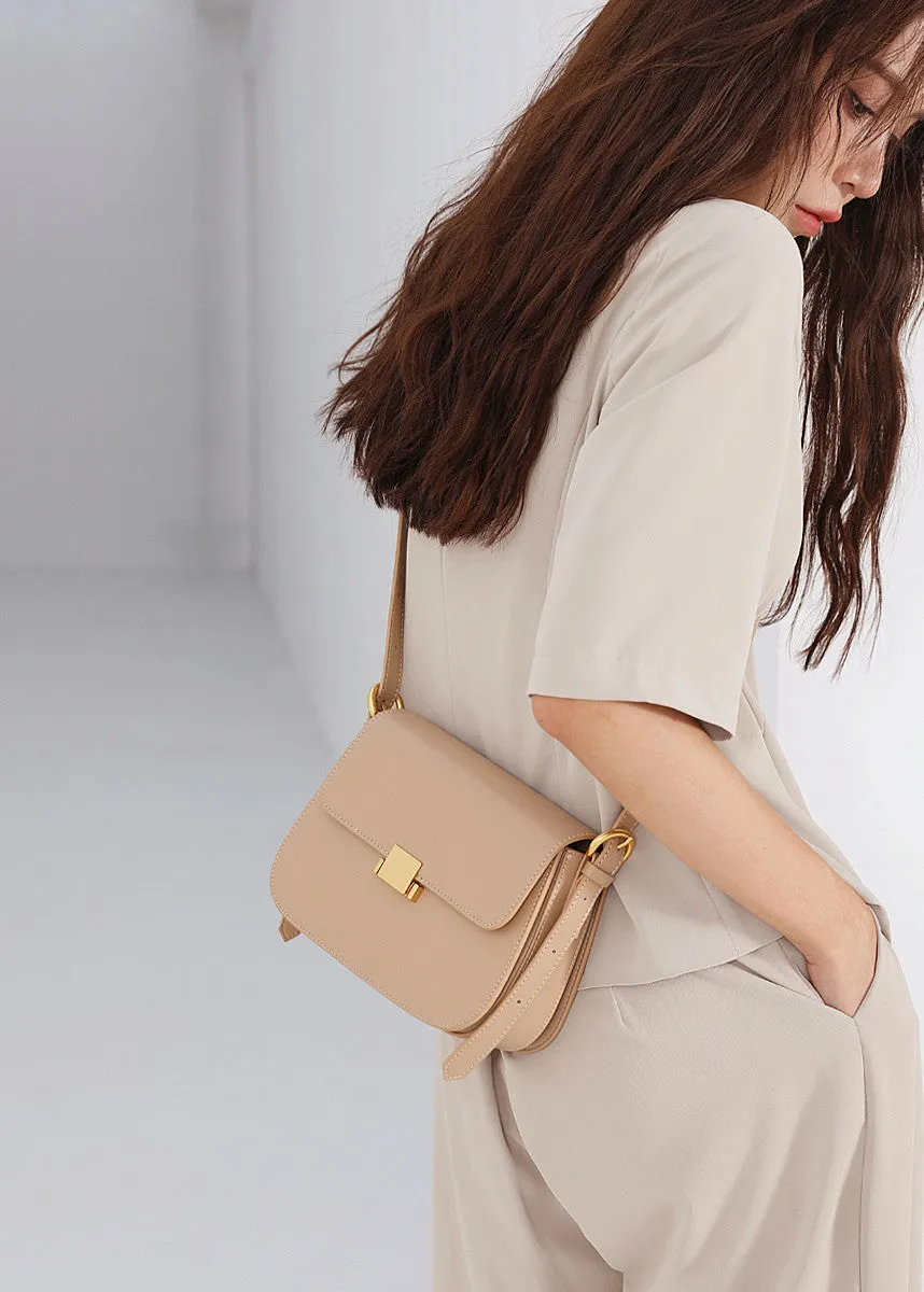Full Grain Leather Flap Shoulder & Crossbody Bag