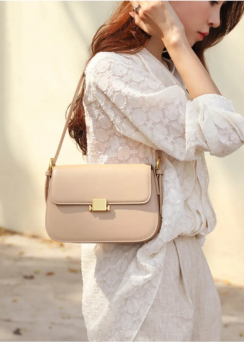 Full Grain Leather Flap Shoulder & Crossbody Bag