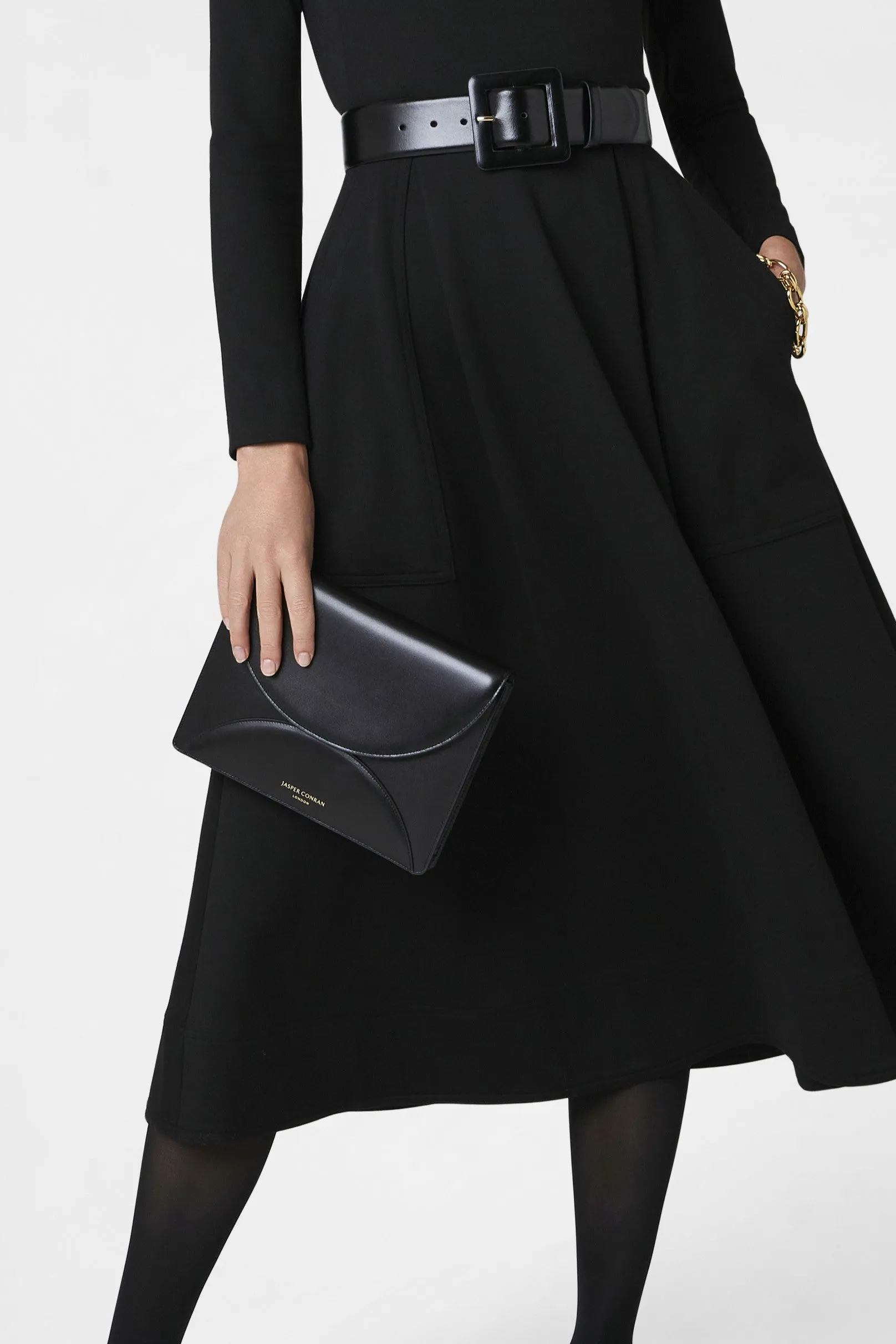 Gabriella Leather Clutch Bag