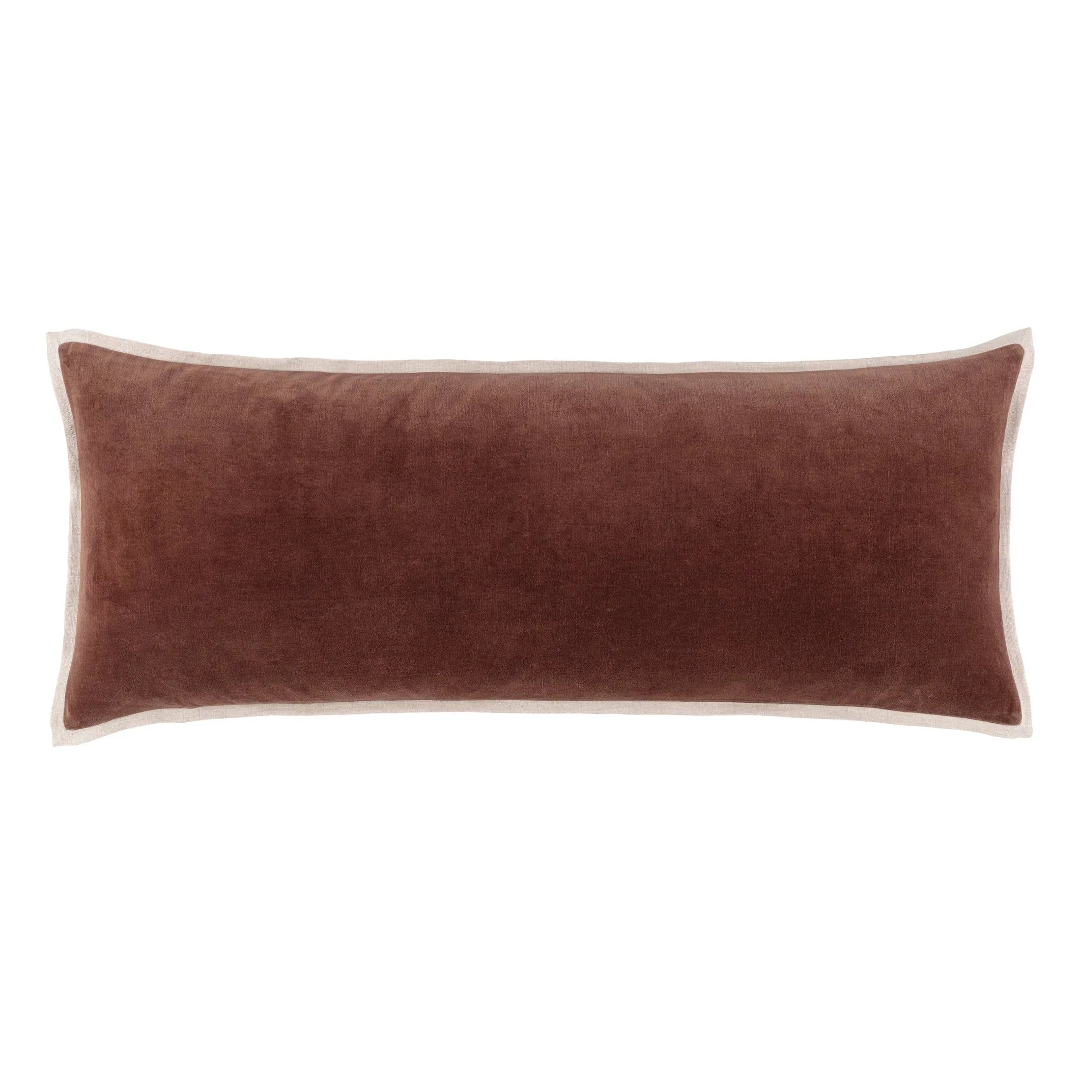 Gehry Velvet/Linen Russet Decorative Pillow Cover