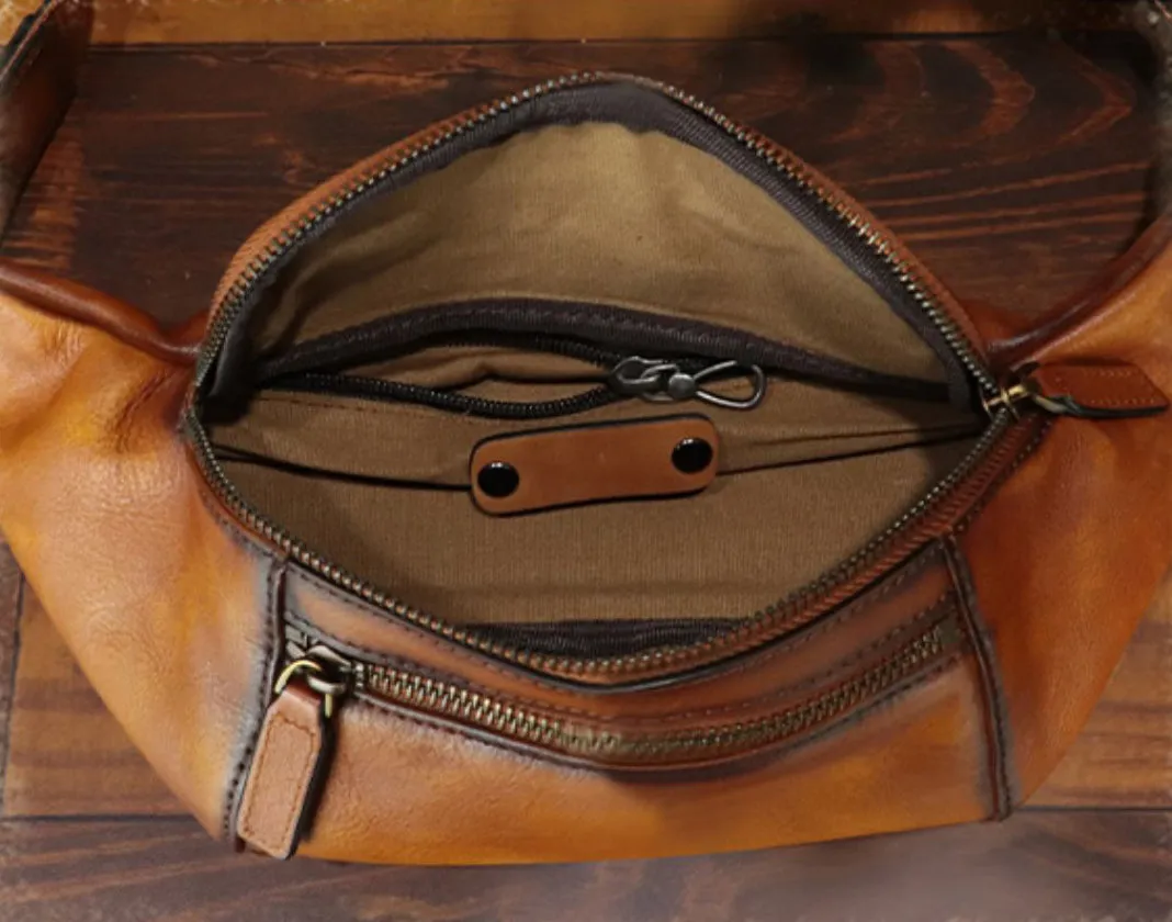 Genuine Leather Women's Crossbody Chest Bag Waist Bag For Ladies