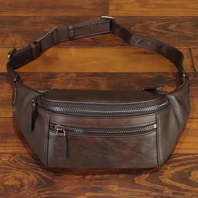 Genuine Leather Women's Crossbody Chest Bag Waist Bag For Ladies