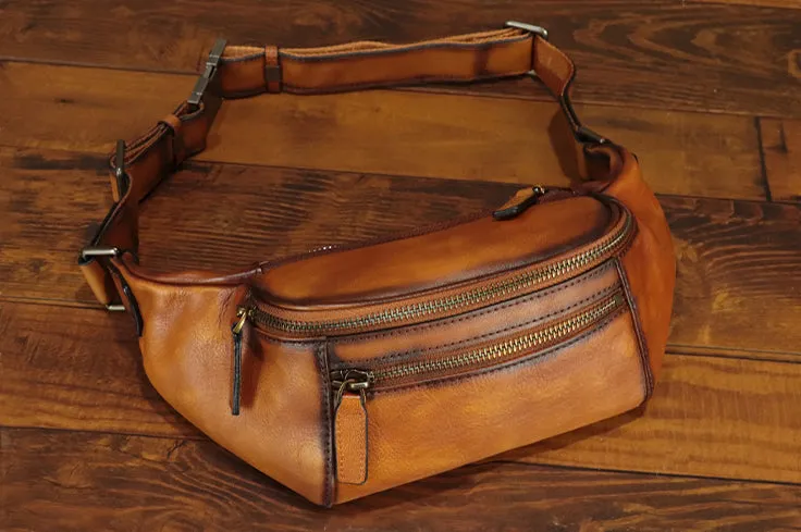 Genuine Leather Women's Crossbody Chest Bag Waist Bag For Ladies