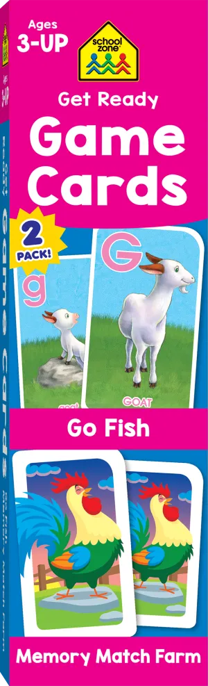 Get Ready Game Cards Go Fish & Memory Match Farm (2-Pack)
