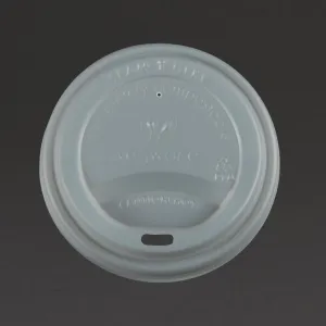 GH023 Compostable Coffee Cup Lids 340ml / 12oz and 455ml / 16oz (Pack of 1000)