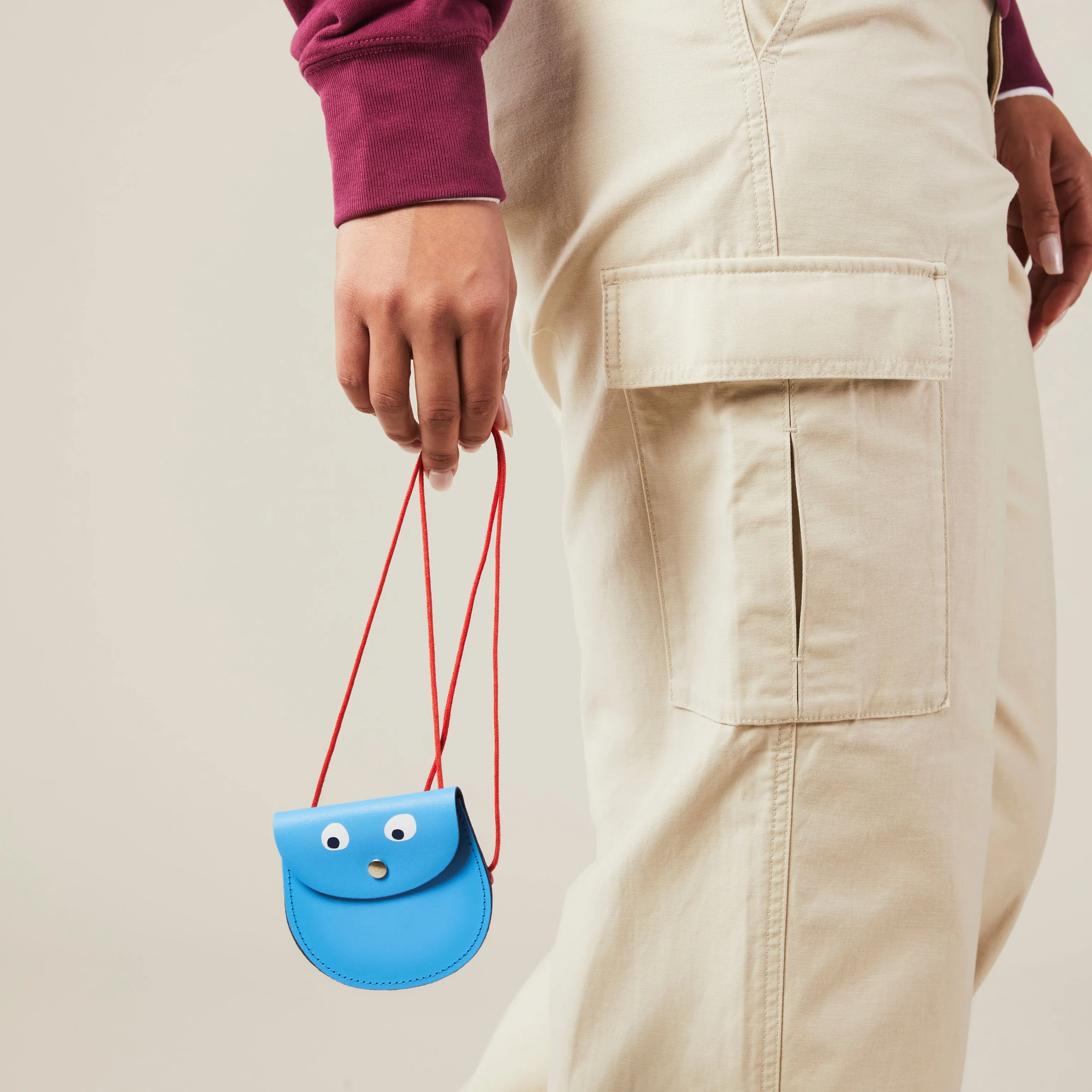 Googly Eye Money Purse - Blue