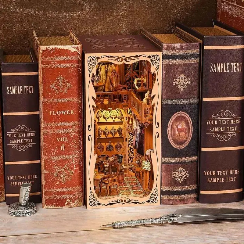 Gorgeous Wardrobe of Duchess: Vintage Diorama Wooden LED DIY Book Nook