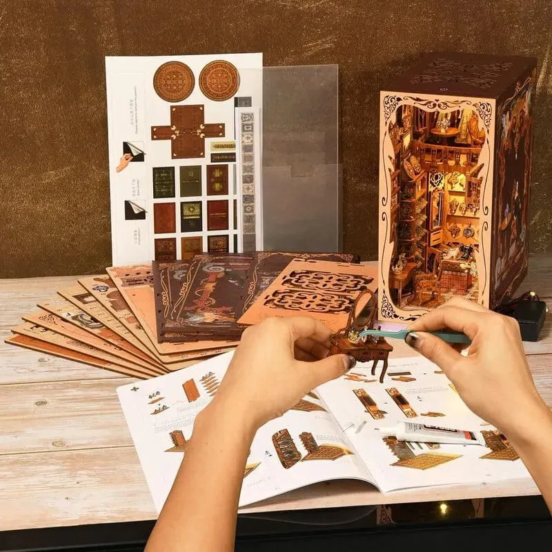 Gorgeous Wardrobe of Duchess: Vintage Diorama Wooden LED DIY Book Nook