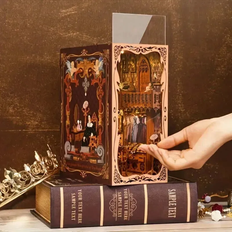 Gorgeous Wardrobe of Duchess: Vintage Diorama Wooden LED DIY Book Nook