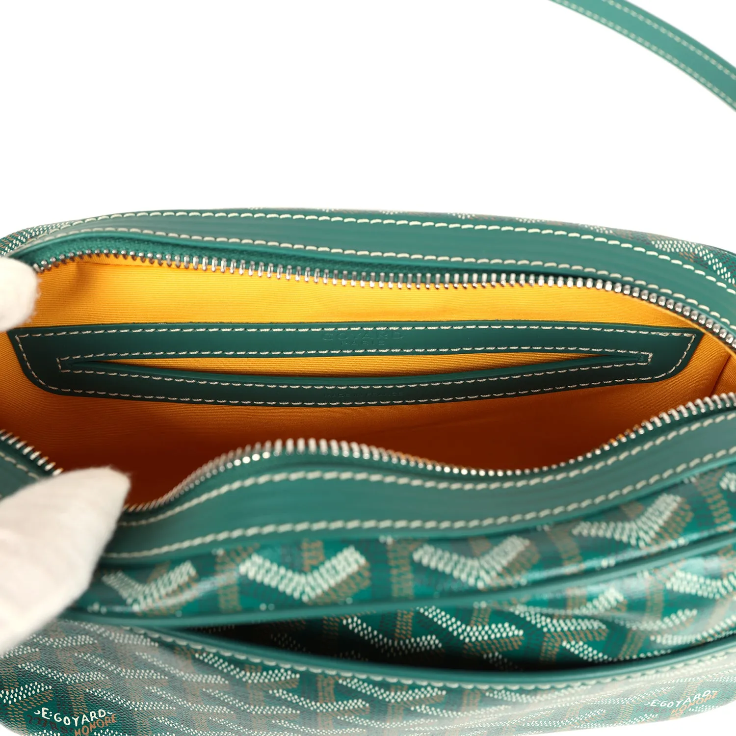 Goyard Goyardine Green Cap Vert PM Bag Palladium Hardware