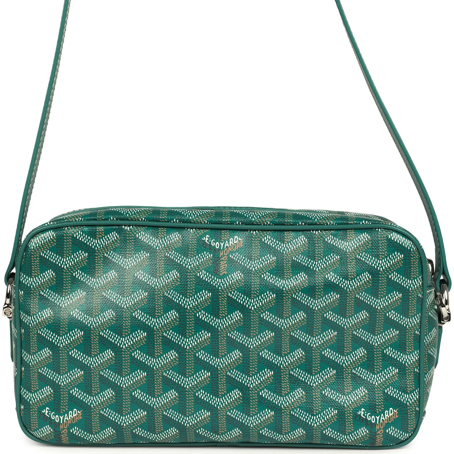 Goyard Goyardine Green Cap Vert PM Bag Palladium Hardware