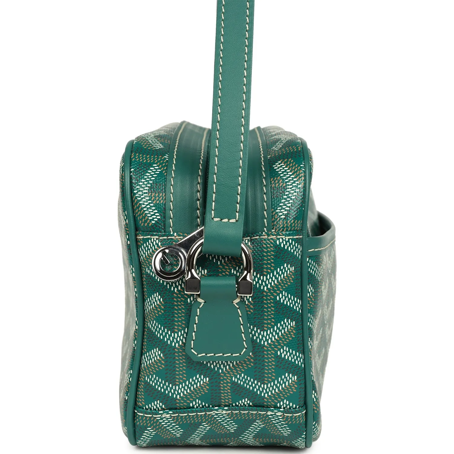 Goyard Goyardine Green Cap Vert PM Bag Palladium Hardware