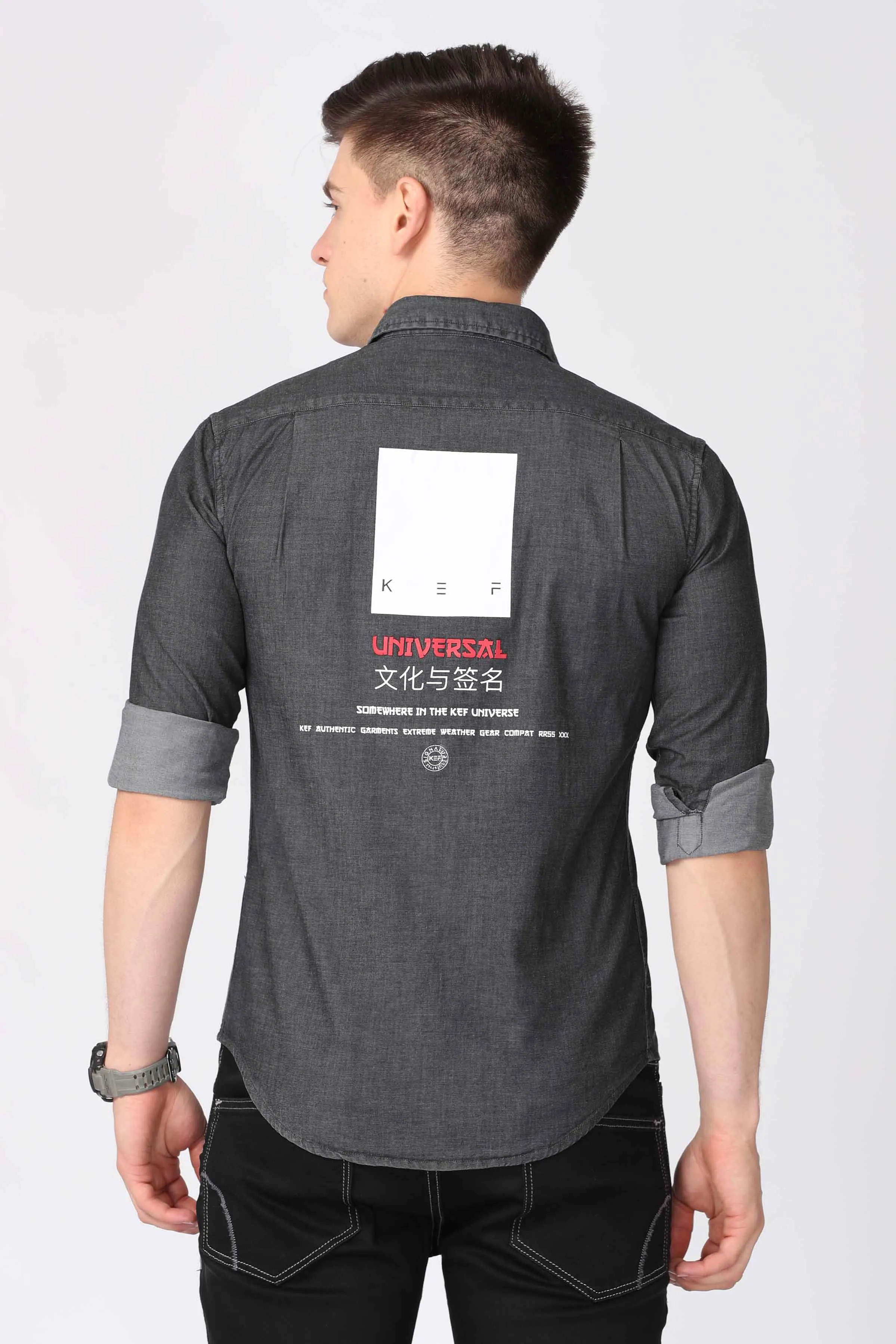 Grey Denim Shirt