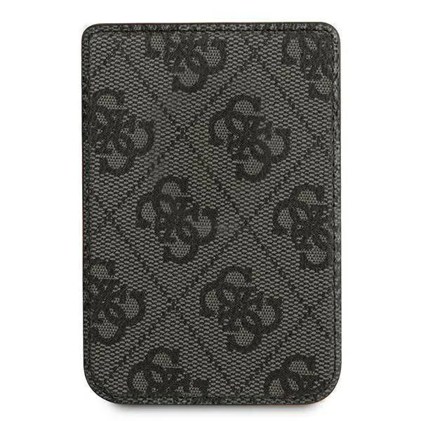 Guess - Triangles Magnetic MagSafe Leather Wallet Credit Card Holder (GUWMS4GTLBK) - Gray