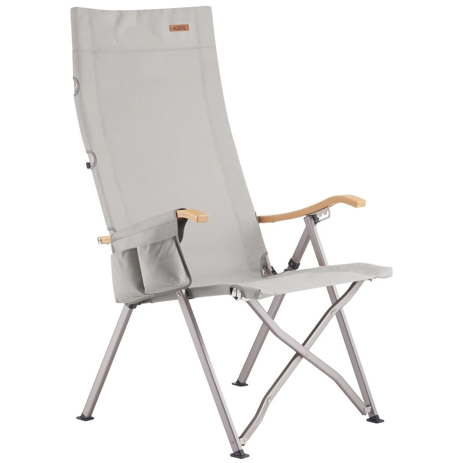Ha1600 Adjustable Camping Chairs, High-Back Heavy Duty Folding Chair for Outside | ICECO