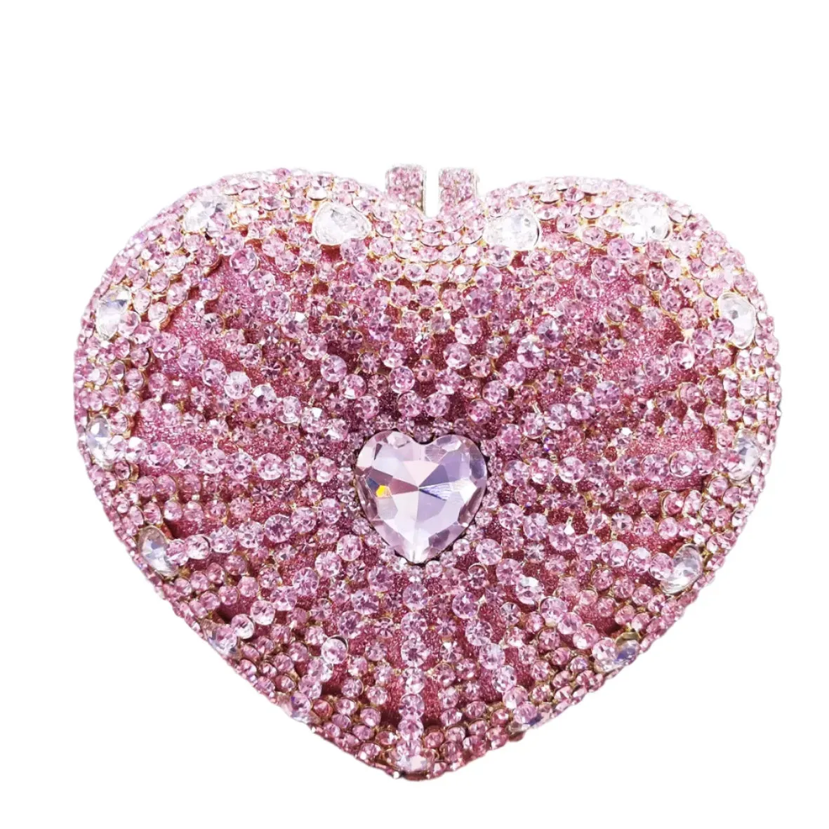 Heart Shape Diamond Crystal Decor Evening Clutch Bags