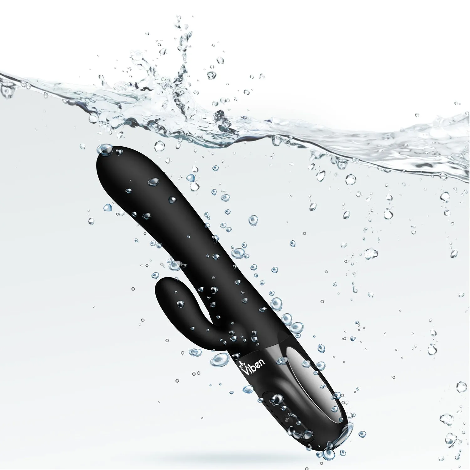 Hypnotic - Black - Thrusting Rabbit With Swinging Clitoral Stimulator