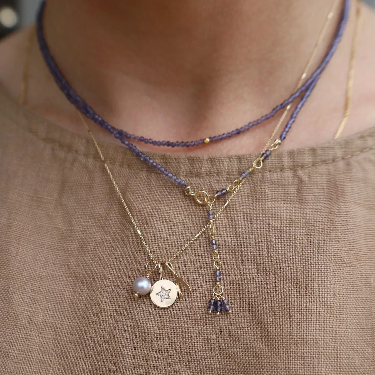 Iolite Wrap Bracelet & Necklace