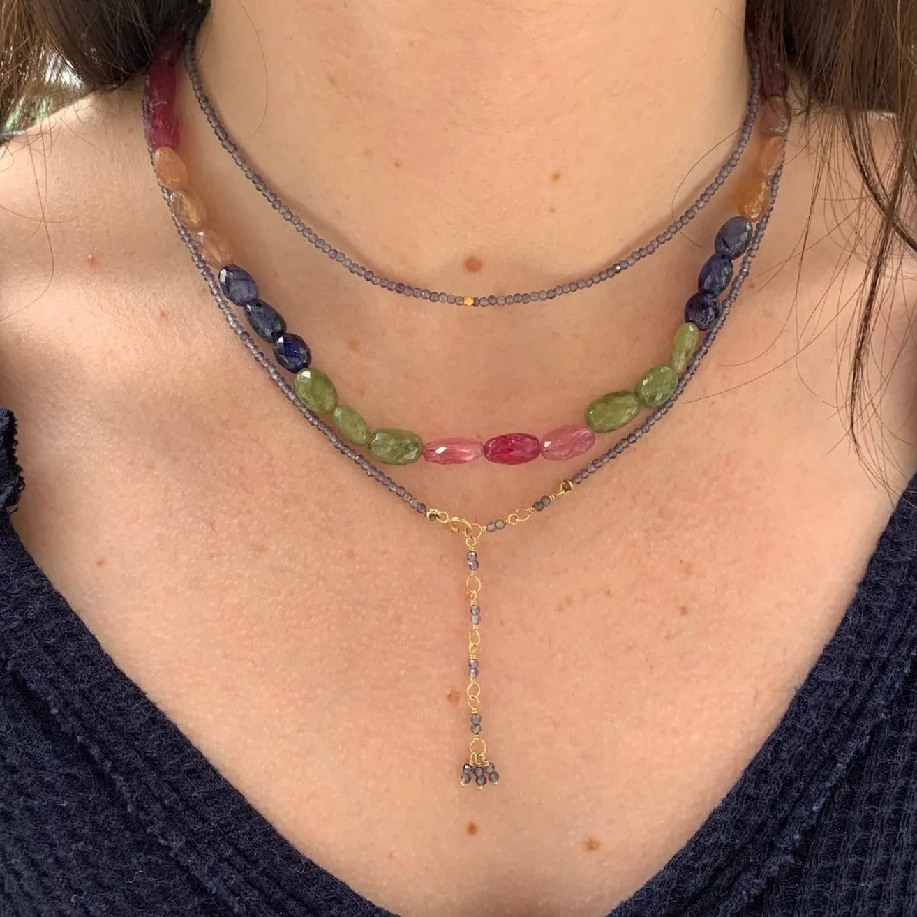 Iolite Wrap Bracelet & Necklace