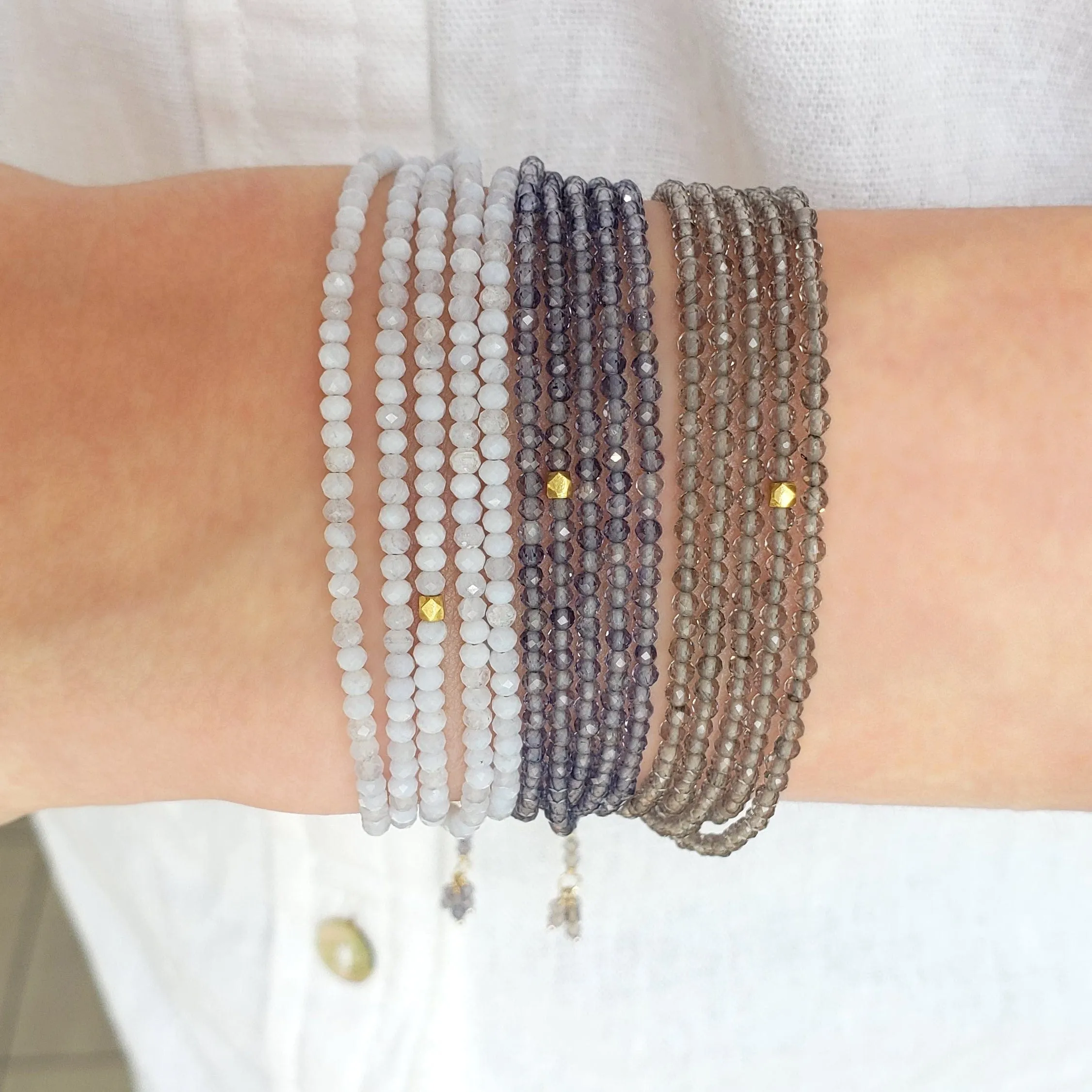 Iolite Wrap Bracelet & Necklace