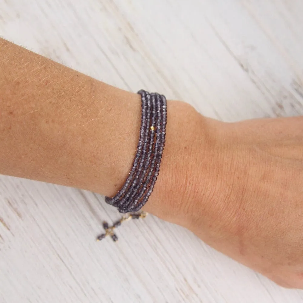 Iolite Wrap Bracelet & Necklace