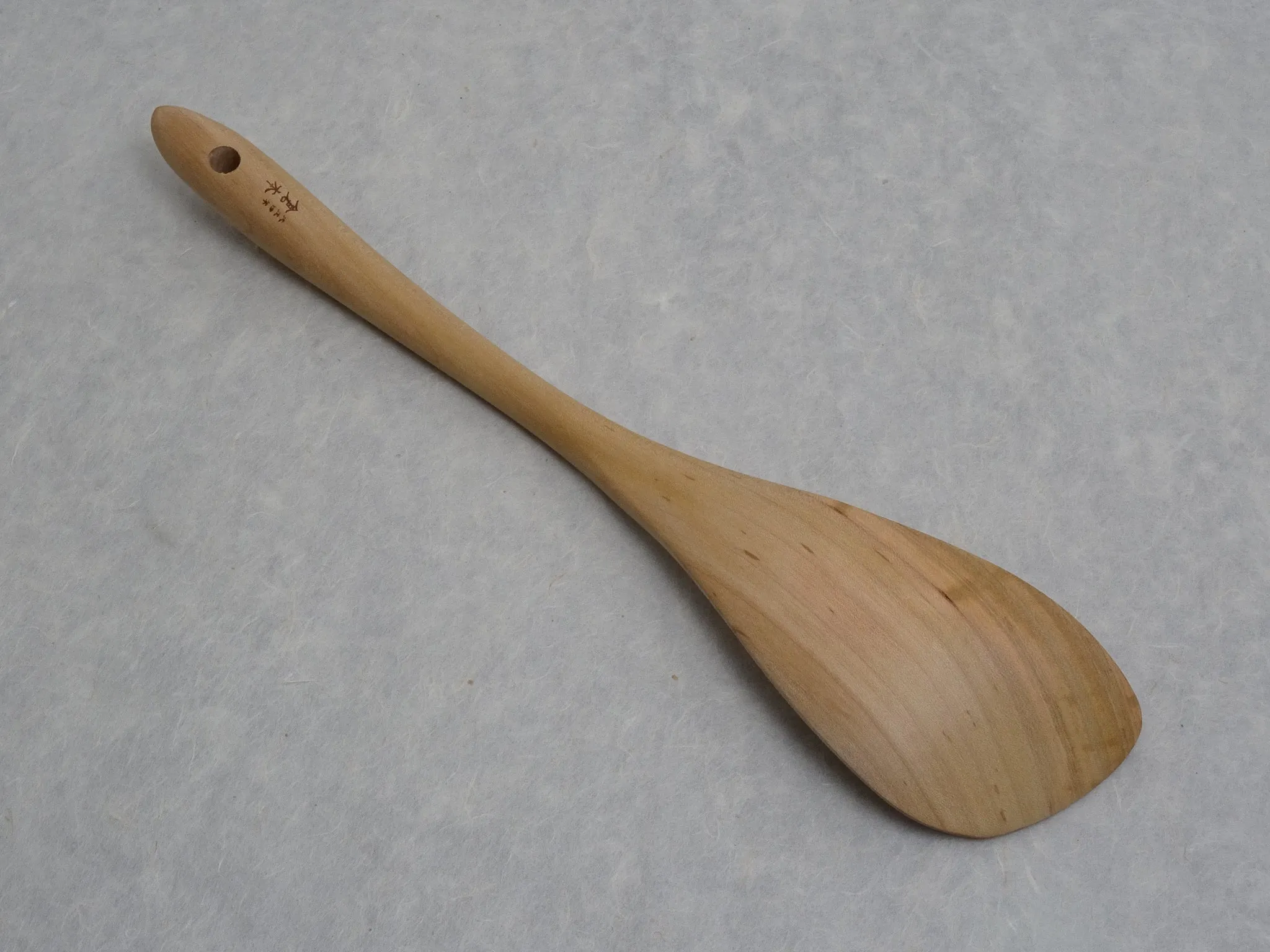KURAMOTO SHAMOJI FACTORY CHERRY WOOD SPATULA CURVE SHAPE