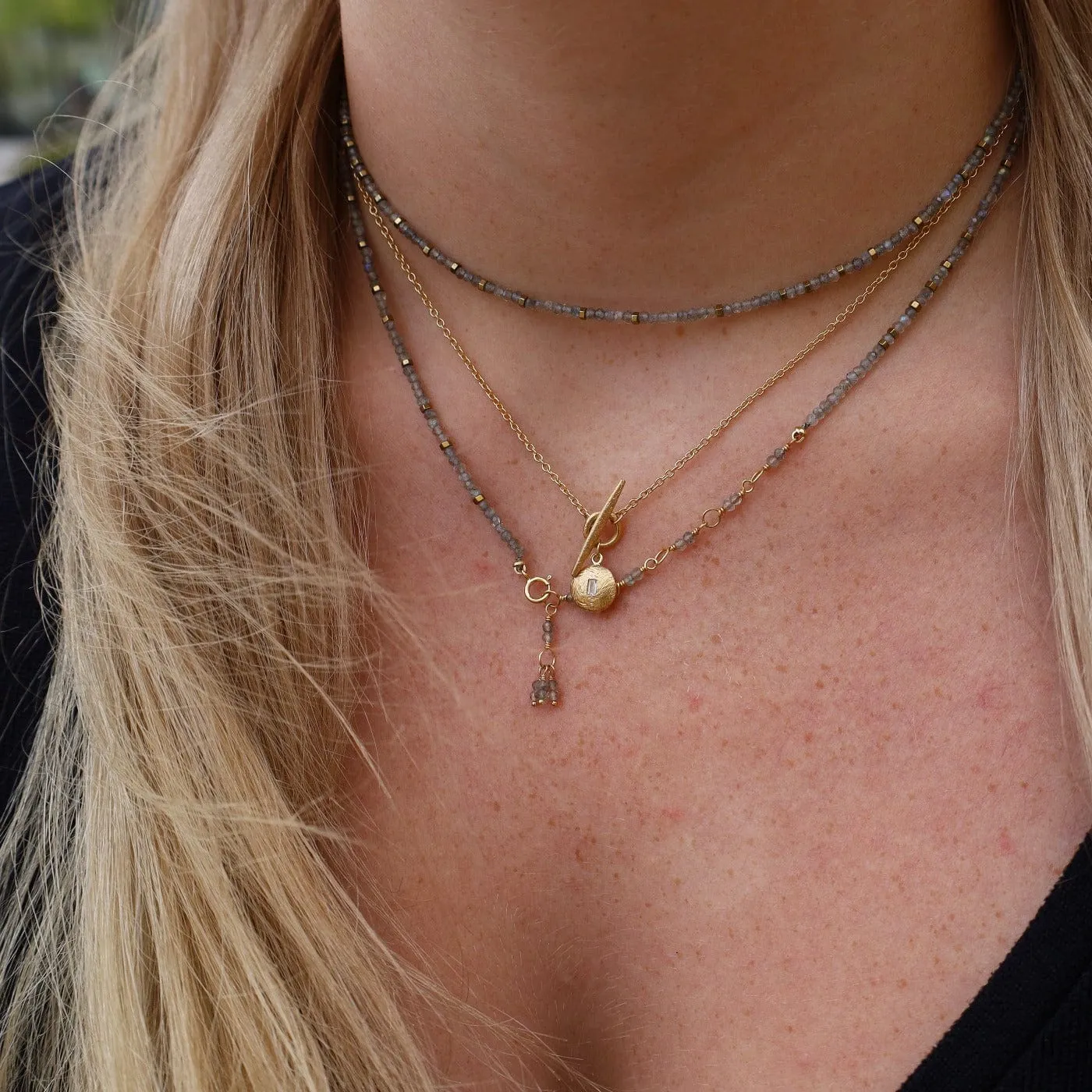 Labradorite Confetti Wrap Bracelet & Necklace