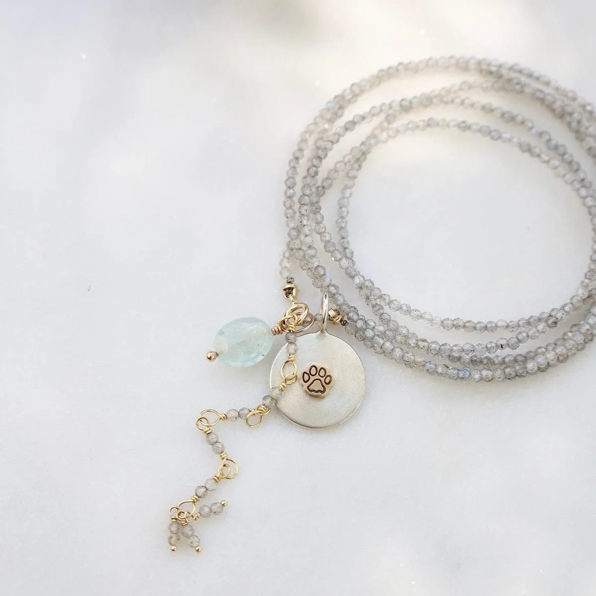 Labradorite Wrap Bracelet & Necklace