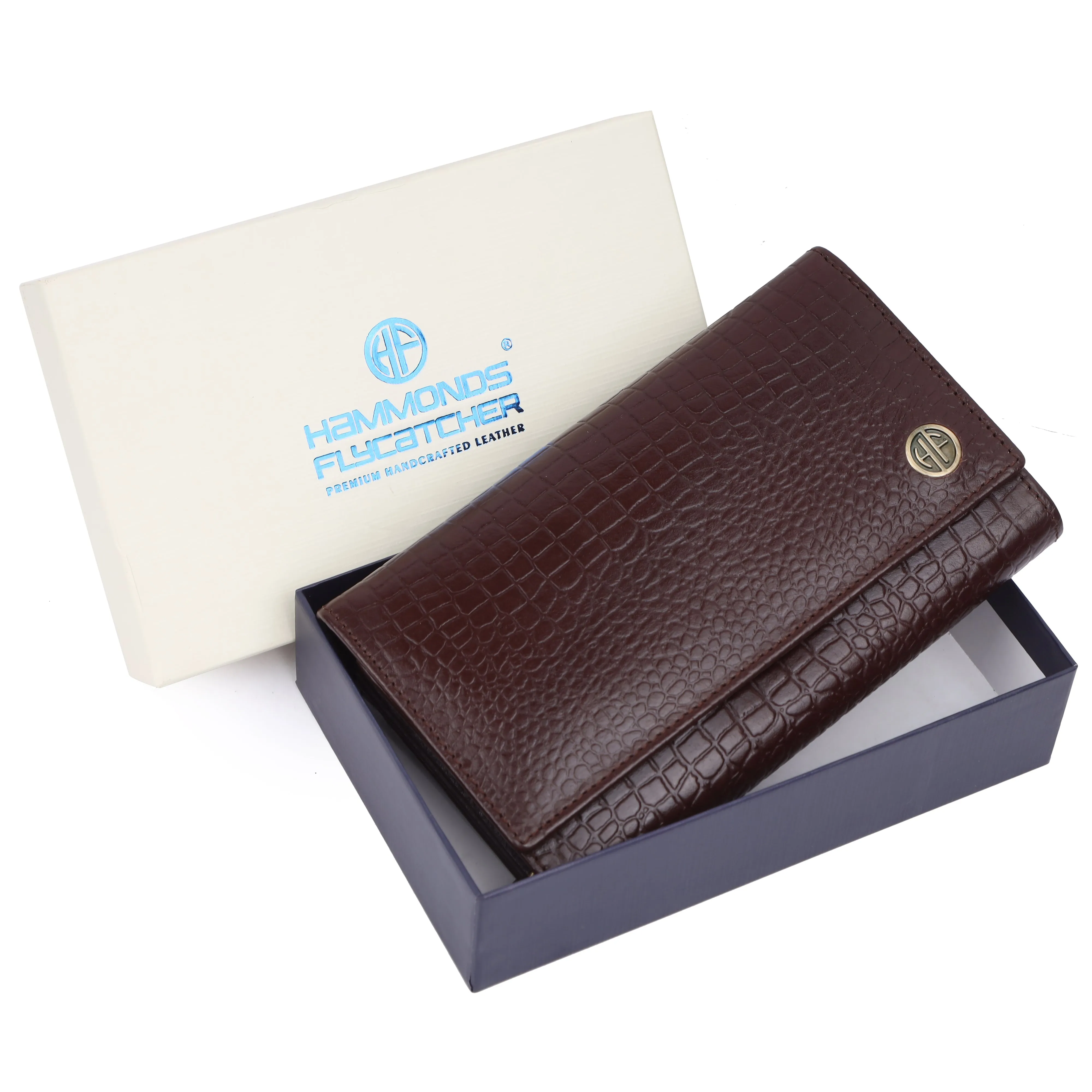 Ladies Leather Purse - RFID Protected, 8 Card Slots, 5 Compartments, Button Closure - For Daily Use