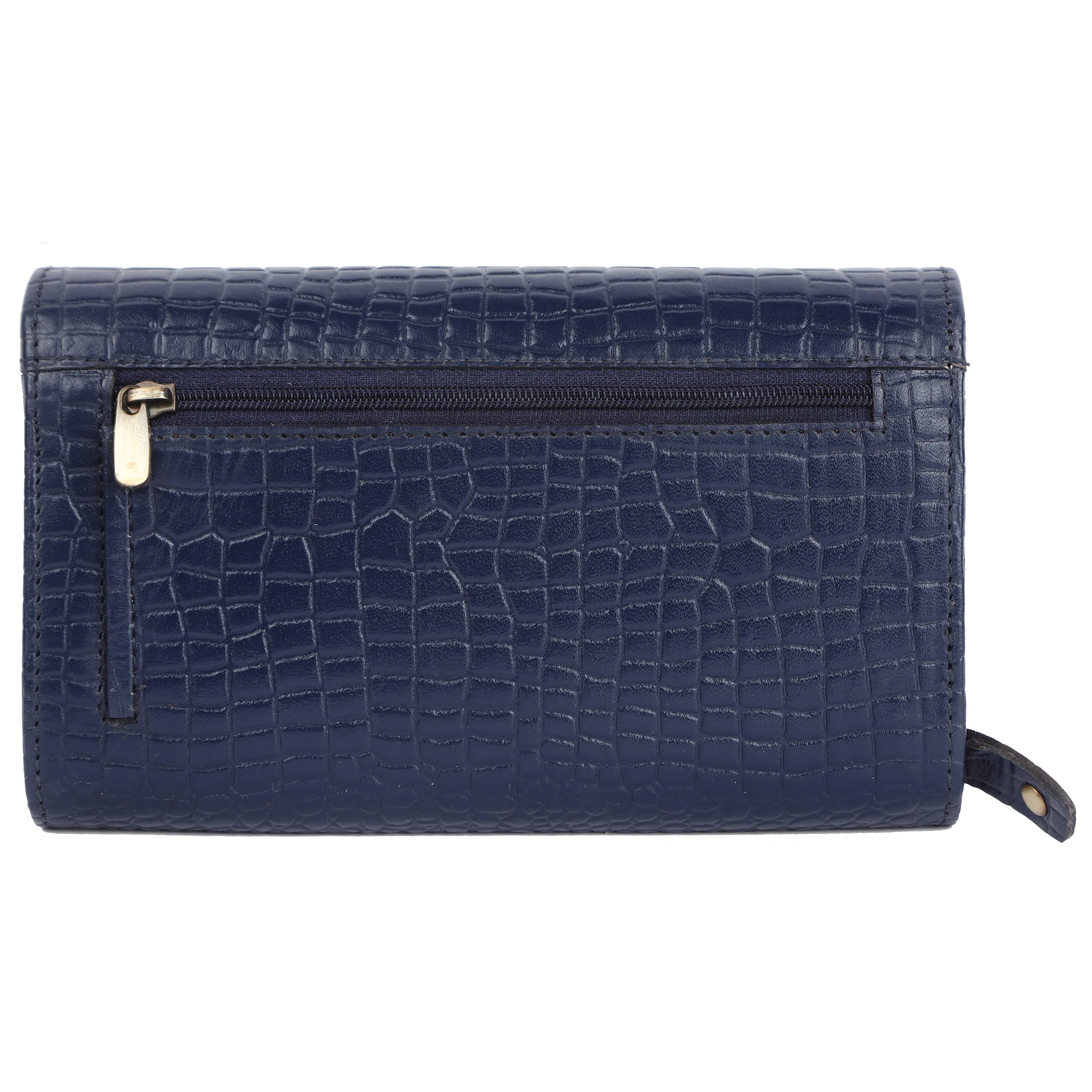 Ladies Leather Purse - RFID Protected, 8 Card Slots, 5 Compartments, Button Closure - For Daily Use