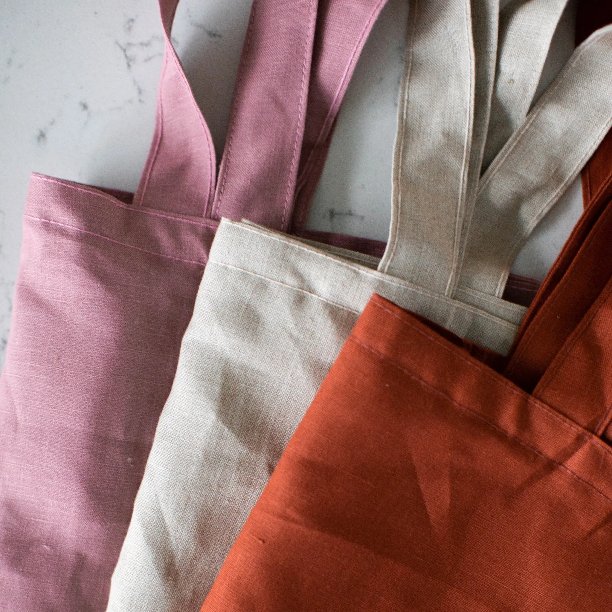 Large Linen Bag - Beige