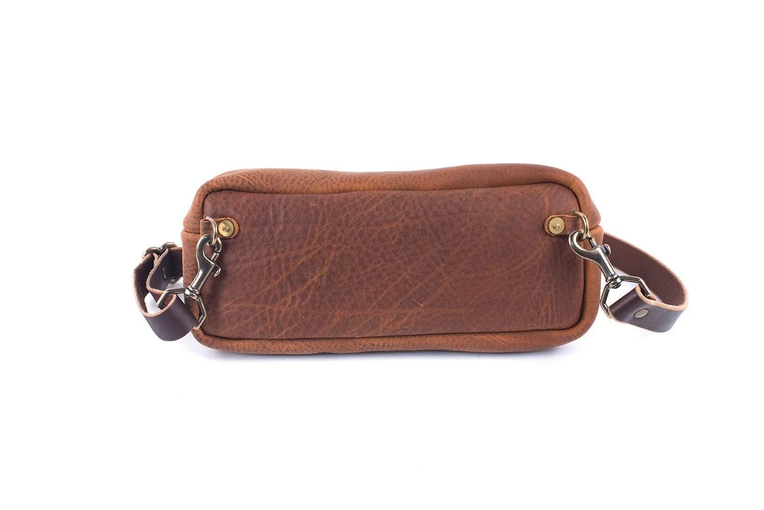 LEATHER FANNY PACK / LEATHER WAIST BAG - BLACK - IN STOCK
