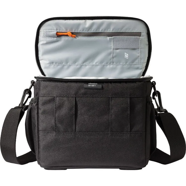 Lowepro Adventura SH 160 II / SH 160 III Padded Shoulder Camera Bag with Built-in Belt Loop and Adjustable Shoulder Strap (Black)
