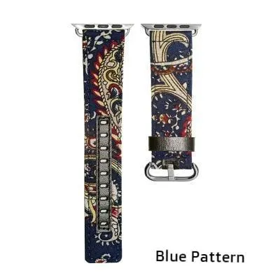Luxury Denim/Leather Apple Watch Band