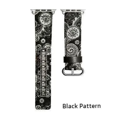 Luxury Denim/Leather Apple Watch Band
