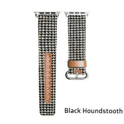 Luxury Denim/Leather Apple Watch Band