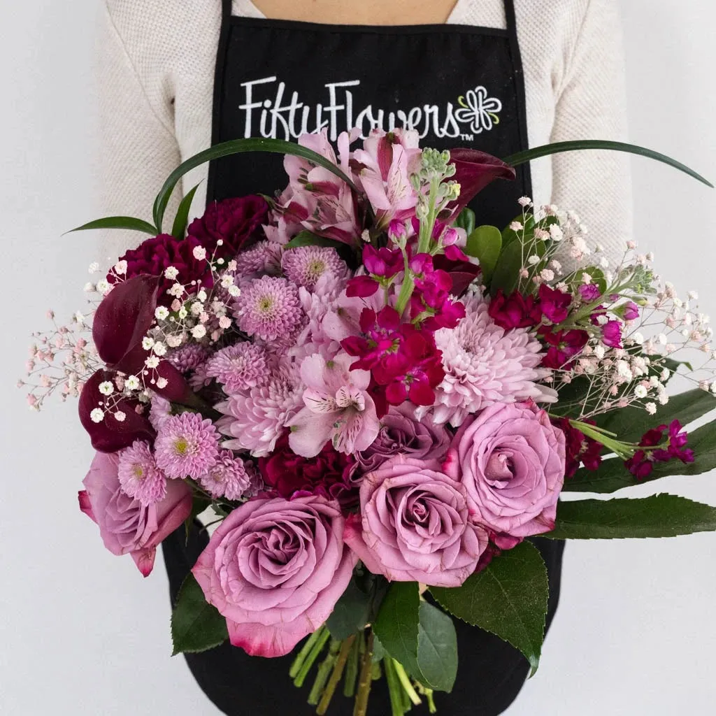 Mauve Purple Flower Centerpieces