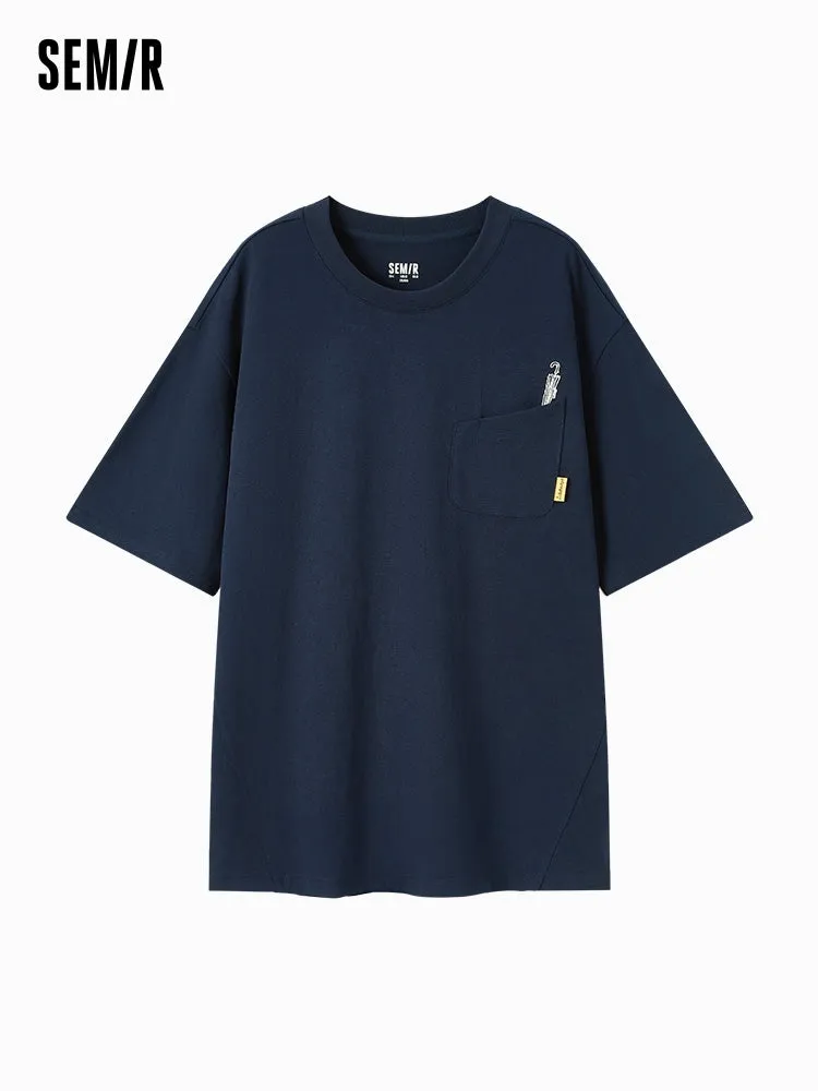 Men's Knitted Round Neck Short Sleeves T-Shirt