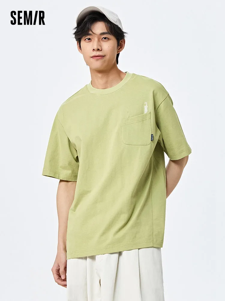Men's Knitted Round Neck Short Sleeves T-Shirt