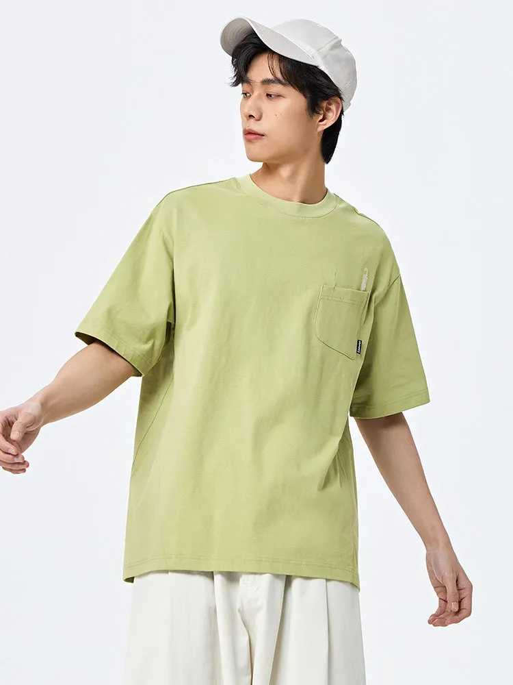 Men's Knitted Round Neck Short Sleeves T-Shirt
