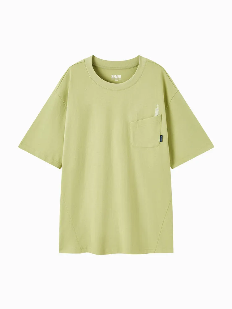 Men's Knitted Round Neck Short Sleeves T-Shirt