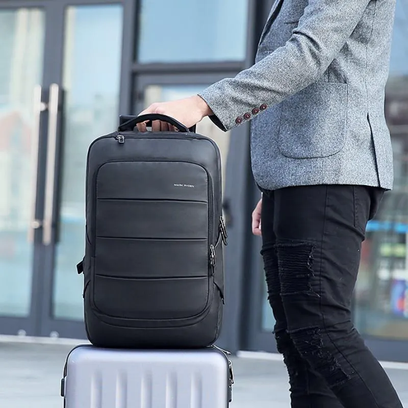 Men's Waterproof Travel Backpack For 15.6 Inch Laptop