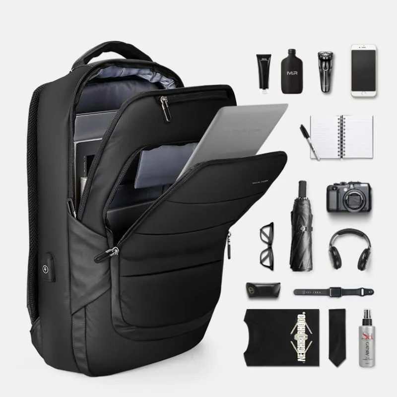 Men's Waterproof Travel Backpack For 15.6 Inch Laptop